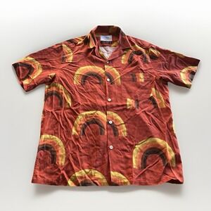 Portuguese Flannel Rainbow Camp Shirt Men's Medium Short Sleeve All Over Graphic